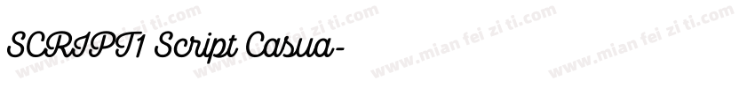 SCRIPT1 Script Casua字体转换